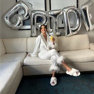 COPY - Nadine Merabi  DARCIE WHITE PAJAMAS
